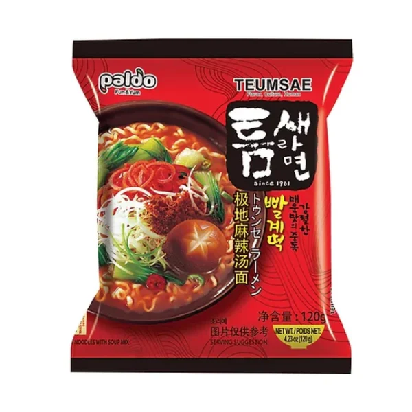 Instant noodles Teumsae Ramyun Hot&Spicy 120g PALDO