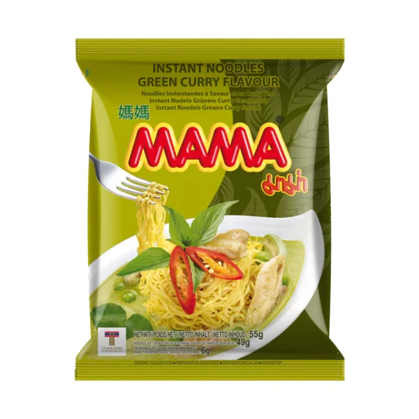Instant noodles green curry flavoured 55g MAMA