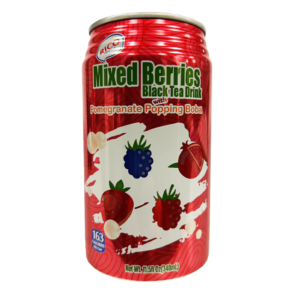 Rico Mixed Berries Black Tea with Boba 340ml ~ Rico