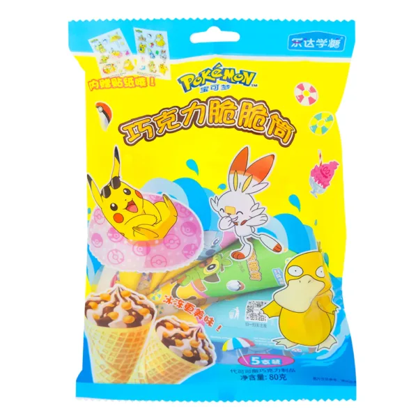 Crunchy chocolate cones 80g POKEMON